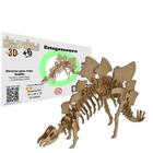 Quebra Cabeça 3D mdf Mini Dinossauro Velociraptor - Genitori Laser