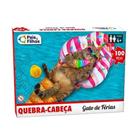 Brinquedo Quebra Cabeça Infantil 100 Pçs Gato de Férias - 45908