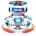 Brinquedo Robô a Pilha com Luzes e Som Gira 360