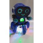 Brinquedo Robô dançante Com Som E Luz!! (FOFURA)- dm TOYS(Azul)