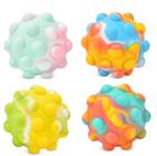 Brinquedo sensorial Fidget Toy Tirdkid Pop Ball 3D Push Bubble, pacote com 4