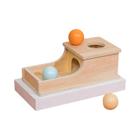 Brinquedo Sensorial Montessori - Tambor Giratório de Cores com Caixa de Moedas (Redondo e Retangular)