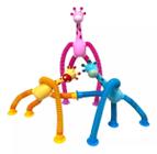 Brinquedo Sensorial Popit Girafa Telescópica Estica e Puxa Montessori