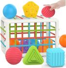 Brinquedo separador de bebês GEMKARRY Colorful Cube de 6 meses ou mais com 12 formas