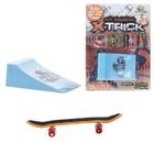 Pista rampa skate de dedo Ilustrada Finger Board Mini Skate Half