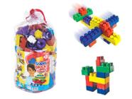 Brinquedo Super Blocks 80 Peças P/ Montar-2500 World Blocks