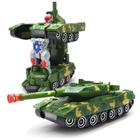 Brinquedo Tanque De Combate Militar Transformers Vira Robô C