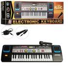 Brinquedo Teclado Infantil Piano Musical Eletrônico Com Microfone E Fonte Bivolt 37 Teclas - TOYS