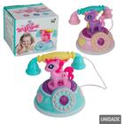 Brinquedo Telefone Musical Infantil Unicórnio Com Luz E Som Menina
