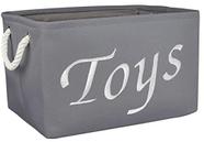 Brinquedo Tote Bin - Caixa de Brinquedos - Cesta Dobrável Bordada - Caixa de Armazenamento Grande para Crianças, Brinquedos de Bebê ou Pet - Organizando Quarto, Armário, Sala de Aula
