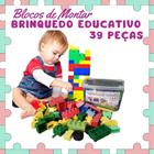 Jogo 130 Peças blocos de montar Grande Brinquedos para Bebês Didatico  Educativos - DISMAT - Brinquedos de Montar e Desmontar - Magazine Luiza