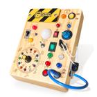 Brinquedos Busy Board Iabedi Montessori de 1 a 3 anos com luzes LED