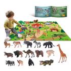 Brinquedos de animais YouCute Realistic Safari Animals com tapete de brincar