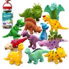 Brinquedos de banho Hely Cancy No Hole Baby Dinosaur 12 peças para crianças pequenas