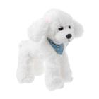 Brinquedos de pelúcia Cães Poodle Alta Simulação Crianças Presentes Boneca Recheada Cachecol Adorável - Branco