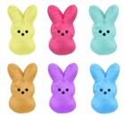 Brinquedos de pelúcia TOPORTY Easter Bunny Peep 15 cm e 6 unidades para crianças