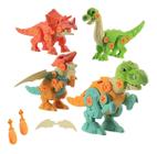 Brinquedos Dinossauros Coloridos Com Parafusos Monta e Desmonta.