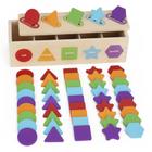 Brinquedos educativos Montessori KMTJT Color & Shape Sorting 1-3Y