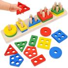Brinquedos empilháveis Montessori DPTOYZ para meninos e meninas de 1 a 4 anos