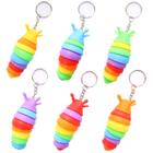 Brinquedos Fidget Slug Key-Chain MEIEST 6 peças para alívio do estresse sensorial