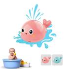 Brinquedos Para Banho Bebe Baleia Brilha Led Esguicha Água