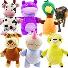 Brinquedos para cães Jalousie Tough Plush Animal Squeaky, pacote com 5