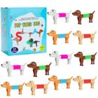 Brinquedos sensoriais Pop Tubes Toy Dog Robot Dog para crianças de 5 a 7 anos (12 unidades)