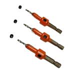 Broca Escariadora Encaixe Sextavado C/ Chave 8x3mm 06 Peças