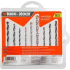 Broca Kit Black+Decker Com 9 Pecas (Concreto 5/6/8Mm)-(Aco Rapido 4/5/6Mm)-(Madeira 4/5/6Mm)