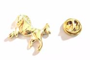 Broche Cavalo Rodeio Country Folheado A Ouro 18k