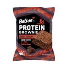 Brownie Protein Sem Glúten Zero Açúcar Double Chocolate com 10 unidades de 40g - Belive