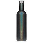 BrüMate Winesulator 25 Oz Cantina de vinho isolada de parede tripla feita de aço inoxidável, retenção de temperatura 24 horas, à prova de quebra, vem com o funil de silicone correspondente Glitter carvão vegetal)