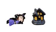 Bruxa E Casinha Miniatura Enfeite De Mesa De Halloween - Decore Casa