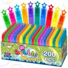 Bubble Wands V-Opitos Mini, 200 peças, 10 cores, lembrancinhas de festa para crianças