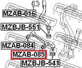 Bucha centro braço reto Ford Fusion 2006/2009 - Febest