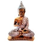 Buda Hindu Iluminado Chakras Feng Shui Decor - Silver Golden - Retrofenna Decor