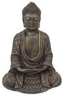 Buda hindu Meditando Grande em Resina cor ouro velho - Decore Casa