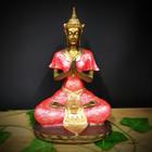 Buda hindu meditando rosa 26cm