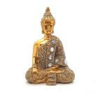 Buda Tailandês Refletindo Dourando Brilhante Buda 9 cm - Flash