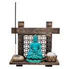 Buda Turquesa Incenso Pedra Japonesa Amor Esperança Vida Paz