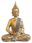 Buddha Tibetano Dourado Com Strass Meditando -gh 258