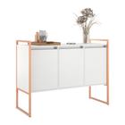 Buffet 3 Portas Rouxe Branco Cobre