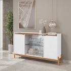 Buffet Aparador 170cm 4 Portas Bari Branco/Cedro