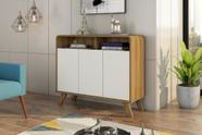 Buffet Aparador 3 Portas Nature / Off White - ECOOS FABRIMOVEIS