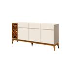 Buffet Aparador Adega Passion Off White 3 Portas 3 Gavetas Off white/Cedro