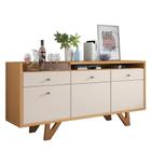 Buffet Aparador Cristal com 2 Portas e 2 Gavetas Cinamomo/Off White - PR Móveis