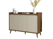 Buffet Aparador Retrô Delux 3 Portas Malbec com Off White - MoveisAqui