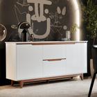 Buffet Grande 2 Portas 2 Gavetas Pés de Madeira Flow Ej Móveis