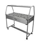 Buffet Térmico Carrinho Self Service Inox 8 Cubas Spolu