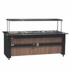 Buffet Térmico Self Sevice BF-008 - 12 Cubas 1/2 x 100mm Iluminação LED MDF Estrutura em Aço - Frilux